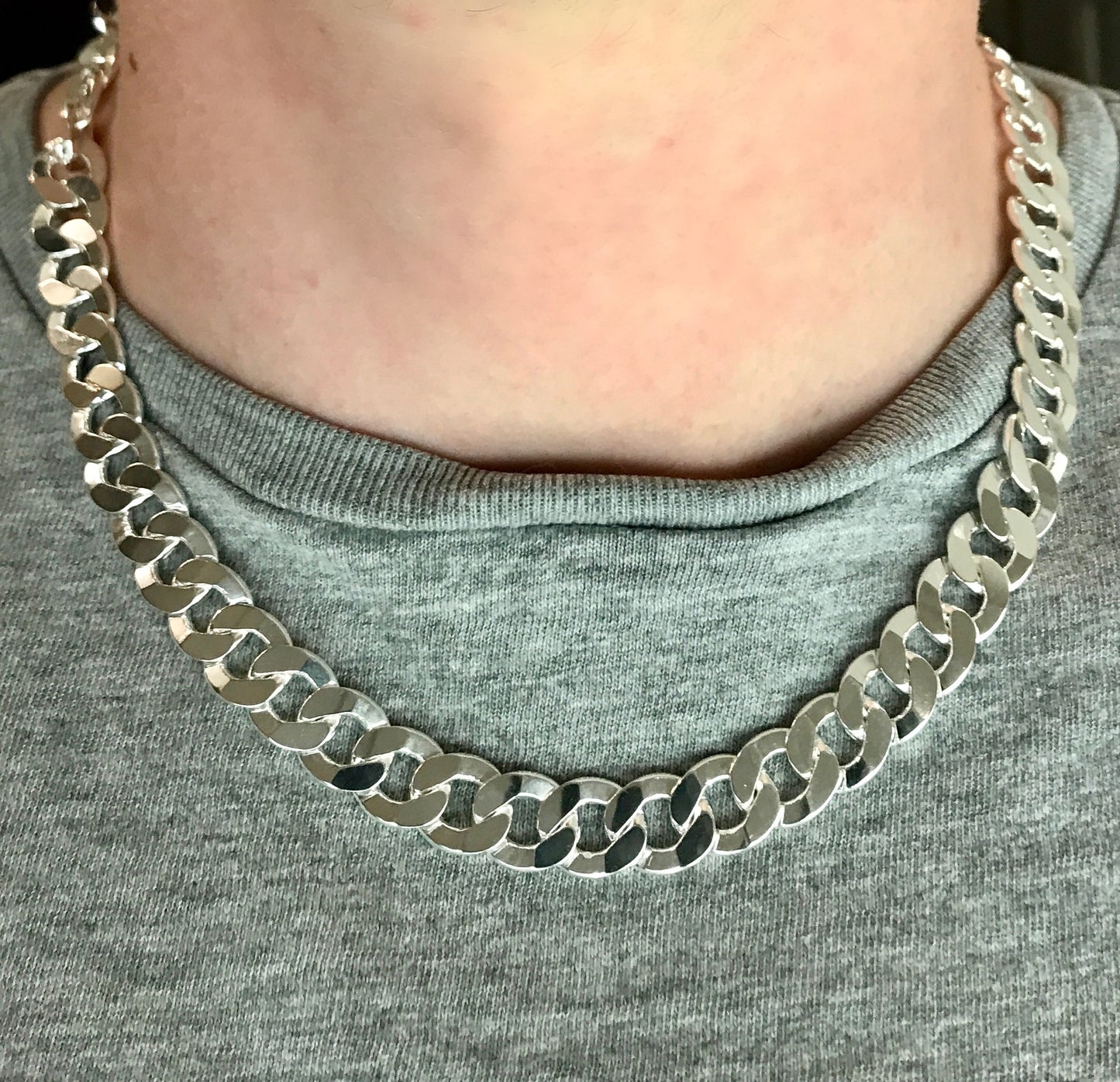 Sterling Silver Curb Chain Necklace