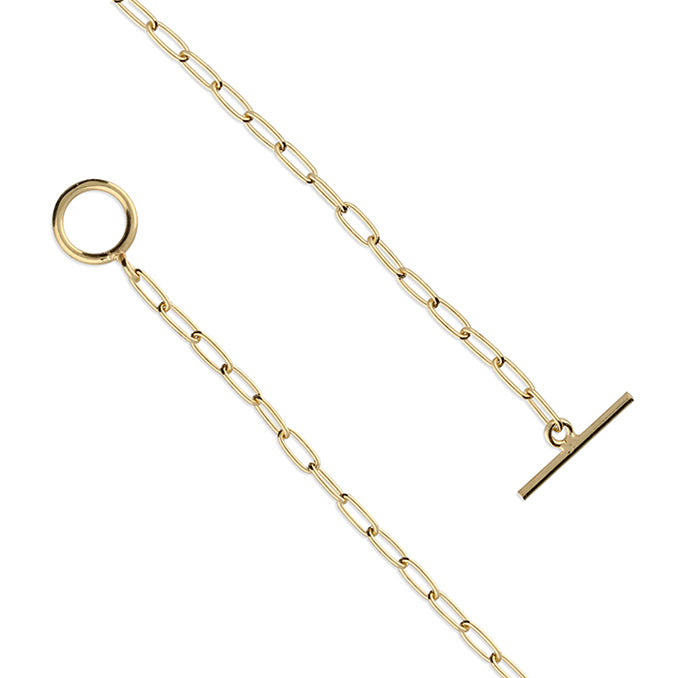 Gold T Bar Necklace