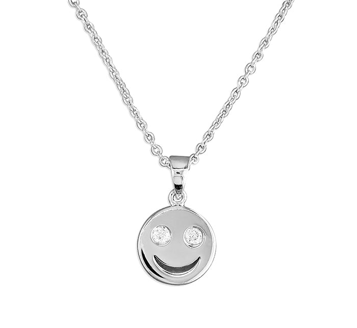 Silver Smiley Necklace