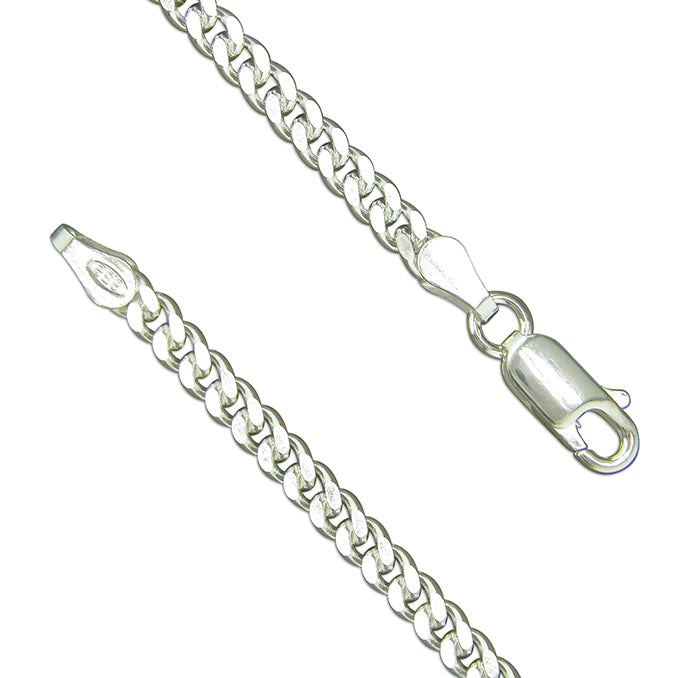 Heavy Sterling Silver Diamond Cut Cuban Curb Chain