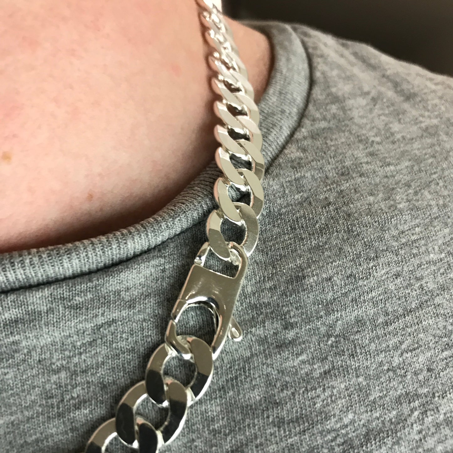 Sterling Silver Curb Chain Necklace