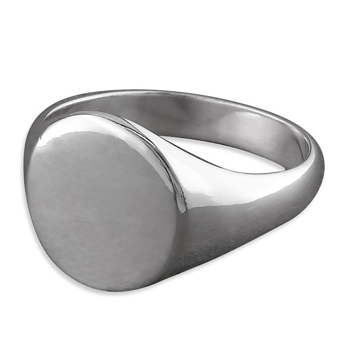 Sloane Oval Silver Signet Ring