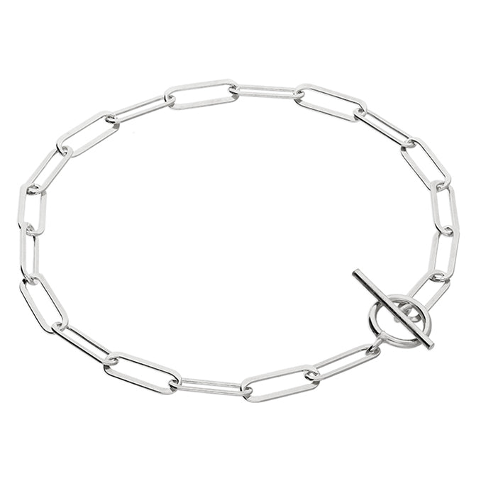 Silver T-Bar Belcher Bracelet