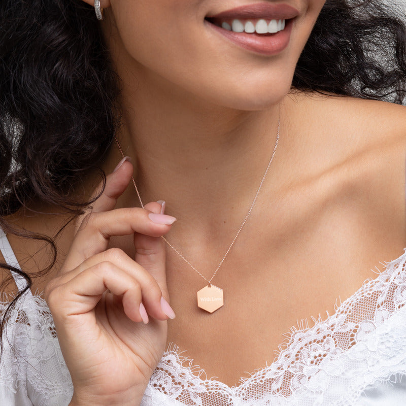 18k Rose Gold Coated Personalised Necklace